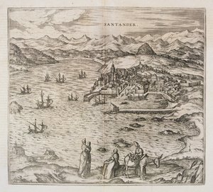 Utsikt over Santander av Joris Hoefnagel