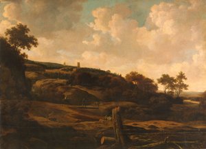 Fjelllandskap med ruiner, ca. 1650–1699 (olje på lerret) av Joris van der Haagen or Hagen
