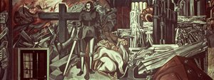 Cortez and the Cross, fra The Epic of American Civilization av José Clemente Orozco