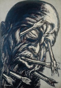 Head Pierced with Arrows, fra Los teules-serien av José Clemente Orozco