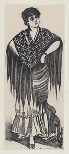 En sigøyner, ca. 1880-1910., ca. 1880-1910. av José Guadalupe Posada