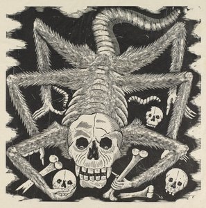 Calavera huertista, ca. 1914, trykt 1930 (foto-relieff etsing med gravering) av José Guadalupe Posada