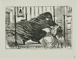 Illustrasjon for en historie av José Guadalupe Posada