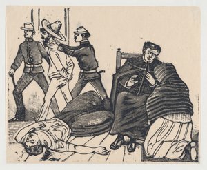 Dobbeltmordet i Puente de los Gallos, ca. 1905-1910., ca. 1905-1910. av José Guadalupe Posada