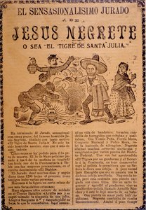 Det veldig oppsiktsvekkende plottet til Jesús Black, også kjent som The Tiger of Santa Julia av José Guadalupe Posada