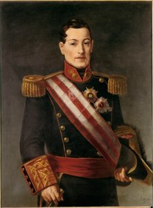 Portrett av Ildefonso Diez de Rivera, greve av Almodovar (1777-1846), spansk militær og politiker. Maleri av Jose Maria GALVAN Y CANDELA (1837-1899) 1800-tallet av José María Galván y Candela