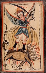 Erkeengelen Saint Michael (San Miguel) av José Raphael Aragon