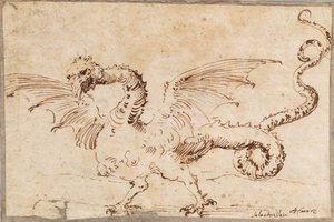 Studie av en drage, 1620-tallet.