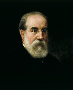 Portrett av Francisco Pi i Margall (1824-1901) spansk statsmann og forfatter (1824-1901) av José Sánchez Pescador