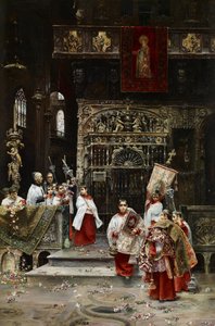 Choir Boys - Gallegos y Arnosa, Jose (1859-1917) - ca. 1886-1890 - Olje på lerret - 91,4x62,2 - Carmen Thyssen Museum, Malaga