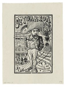 Fra Torreón til Lerdo, ca. 1905, trykt 1942 (gravering) av José Guadalupe Posada