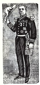 Portrett av Porfirio Diaz (1828-1915), president i republikken Mexico. Xylografi av Jose Guadalupe Inn (1852-1913). av José Guadalupe Posada