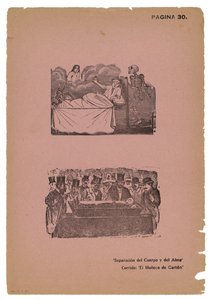 Separasjon av kropp og sjel (gravering) av José Guadalupe Posada