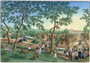 Utflukt til Antipolo Fiesta, fra "The Febus Album of Views In and Around Manila", ca. 1845