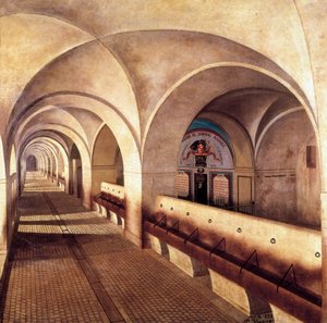 Stallen til slottet San Fernando de Figuieres, beleiret av franskmennene i 1809, under den spanske uavhengighetskrigen (1808-1814), døren til venstre er døren til fengselet til Mariano Alvarez de Castro (1749-1810) , offiser og militærguvernør i G av Jose Lafita y Blanco
