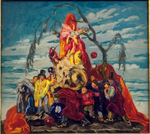 Forberedende studie for et billedvev, ca. 1922-24 (olje på papir lagt ned om bord) av Jose Maria Sert y Badia