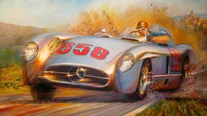 På Mille Miglia, Juan Manuel Fangio, Mercedes Benz 300 SL