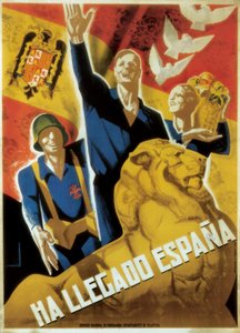 Spansk borgerkrig (1936-1939): Spania har ankommet, ca. 1936–39 (plakat) av Jose Morell