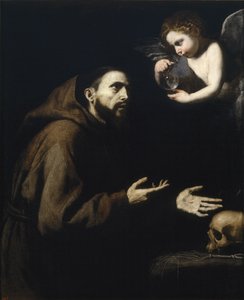 Frans av Assisi og engelen med vannflasken, 1636-1637
