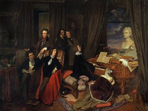 Liszt ved flygelet av Josef Danhauser