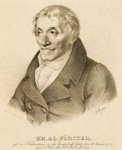 Portrett av Emanuel-Aloys Forster (1748-1823), komponist og lærer i kontrapunkt (litografi) av Josef Eduard Teltscher