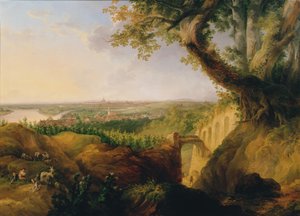 Utsikt over hovedstaden og boligbyen Wien fra utsiktspunktet nær Nussdorf av Josef Fischer