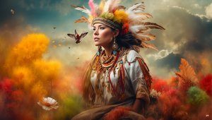 Dreamcore_dreamlike_scene-native american_04 av Josef Johann Michel