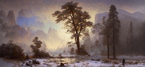 JJM gjenskaper Bierstadt-A: Valley of Yosemite Snowfall