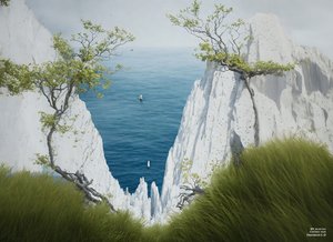 JJM gjenskaper Friedrich-CD: Chalk cliffs on Rügen (Panorama)
