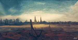 JJM gjenskaper Friedrich-CD: City at moonrise (skyskrapere)