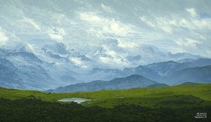 JJM gjenskaper Friedrich-CD: Drifting Clouds (Alpen Panorama)