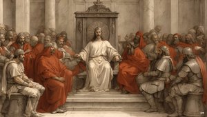 Jesus_Pilatus på dommersetet_01 av Josef Johann Michel