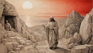 Jesus_reiser Lasarus fra de døde_02 av Josef Johann Michel