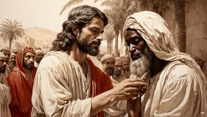 Jesus_helbreder den blinde tiggeren_01 av Josef Johann Michel
