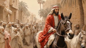 Jesus_går inn i Jerusalem_04 av Josef Johann Michel