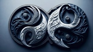 enkaustisk Feng Shui-konsept av YIN OG YANG _05
