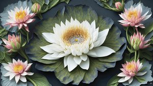 mandala: vannliljer elementer_03