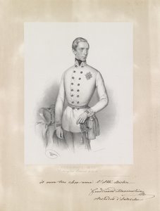 Portrett av den unge erkehertug Ferdinand Maximilian i uniform av Josef Kriehuber