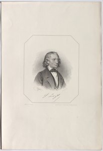 Portrett av Franz Liszt 1811-1886, 1856. av Josef Kriehuber