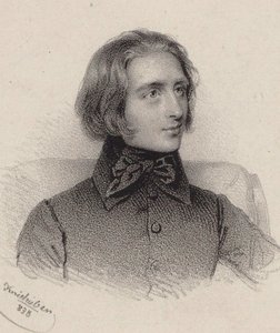 Portrett av komponisten Franz Liszt 1811-1886, 1838.