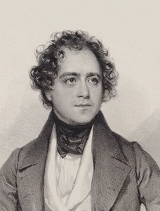 Portrett av komponisten Johann Vesque von Püttlingen 1803-1883, 1838. av Josef Kriehuber