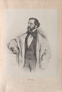 Portrett av operasangeren Achille De Bassini 1819-1881, 1854.