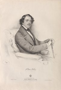 Portrett av operasangeren Filippo Colini 1811-1863, 1847. av Josef Kriehuber
