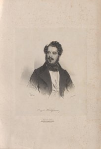 Portrett av operasangeren Giovanni Orazio Cartagenova 1800-1841, 1838. av Josef Kriehuber