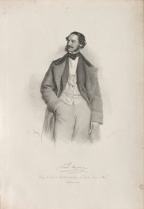 Portrett av danseren, koreografen og ballettmesteren Paul Taglioni 1808-1884, 1856. av Josef Kriehuber