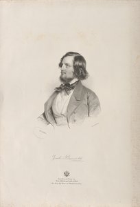 Portrett av fløytisten og komponisten Giulio Briccialdi 1818-1881, før 1850. av Josef Kriehuber