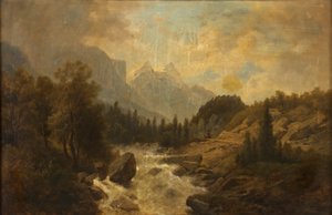 skoglandskap av Josef Kriehuber