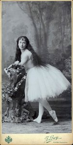Luigia Cerale som Giselle, ca. 1880. av Josef Löwy