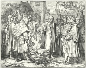 Martin Luther brenner den pavelige oksen i Wittenberg, 1520