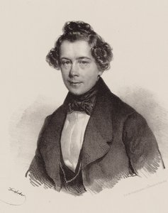 Portrett av komponisten Joseph Lanner 1801-1843, 1830. av Josef Nikolaus Kriehuber